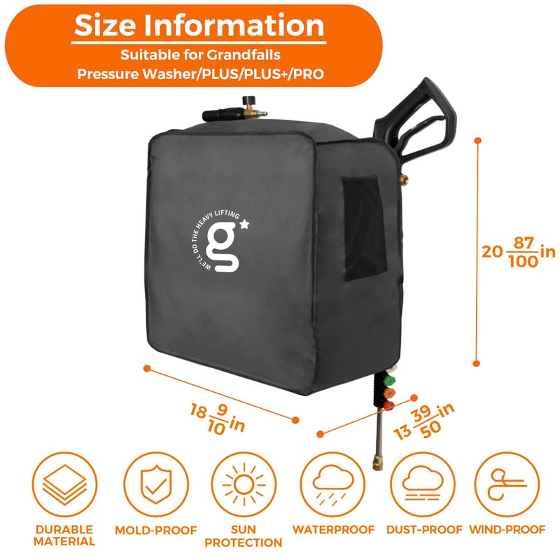 Giraffe Tools Grandfalls Pressure Washer Cover for Model Plus/Plus+ / Pro, UV Resistant, Waterproof and Anti-Fading Cover for Power Wsher - Image 2